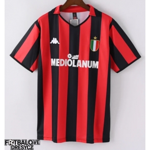 AC Milan 1988-1989 Retro Domácí Dres Krátký Rukáv
